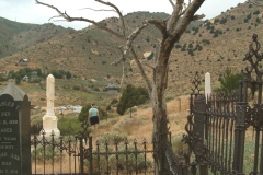 The most well-known prostitute in town has her own cemetery, way up on that hill.